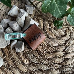 Saumlabel Lederlabel Happy