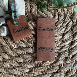 Lederlabel Einzelstück