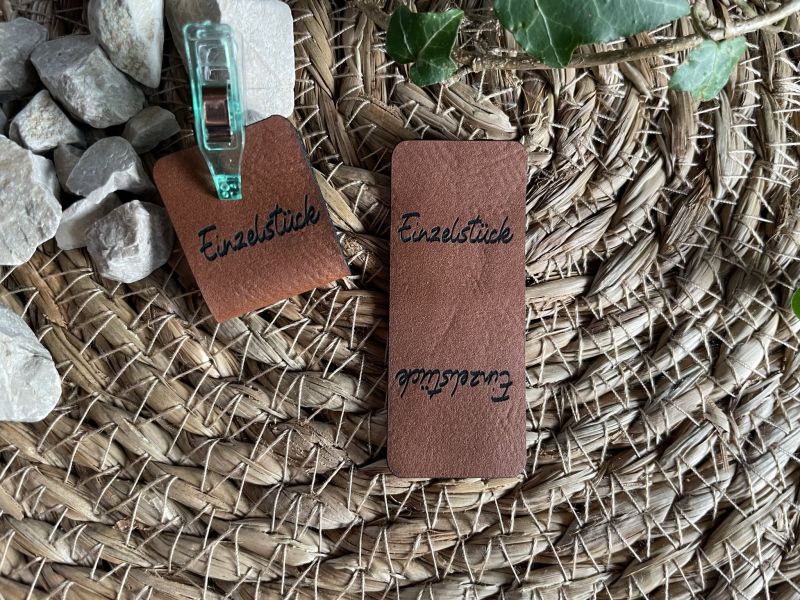 Lederlabel Einzelstück