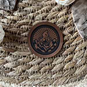Lederlabel "Mountainbike" rund