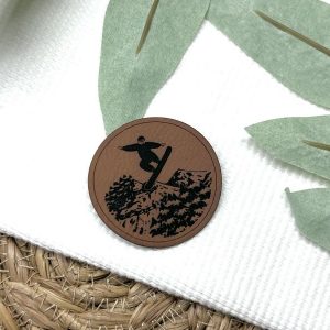 Lederlabel Snowboard