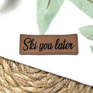 Lederlabel Ski you later