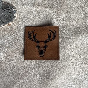 Leder Label "Totenschädel Hirsch"