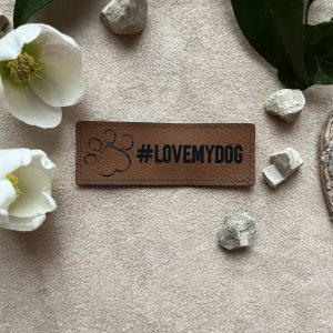 Lederlabel "#lovemydog"