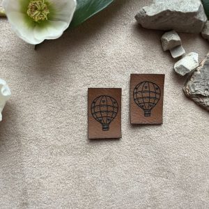 Lederlabel mini Heißluftballon