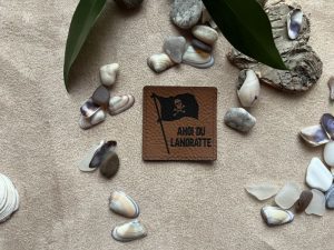 Lederlabel "Piratenflagge"