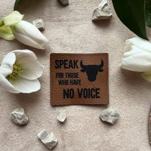 Lederlabel "Speak" 2Stk.