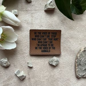 Lederlabel "Be the voice"