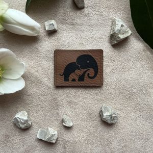 Lederlabel "Elefanten"
