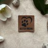 Lederlabel "Hundepfote, bester Freund"
