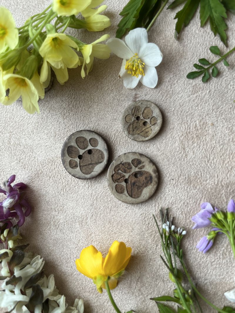 Kokosknöpfe "Pfote"