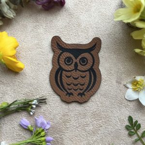 Lederlabel "Eule"