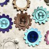 Labelset "Mischmaschine" 8 Lederlabel Mischmaschine Baustelle Baufahrzeug