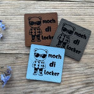 Lederlabel Teddy cool