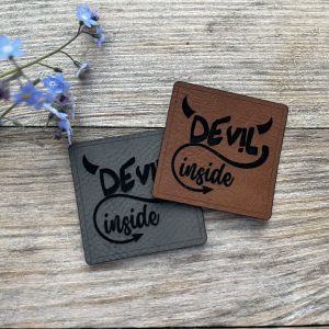 Lederlabel Devil inside Teufel