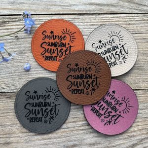 Lederlabel Sommer, Urlaub, Summer, Leather