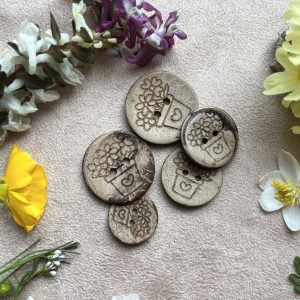 Warenkorb 36 Kokosknöpfe "Blumentopf"