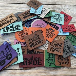 Lederlabel "moch di locker" 3 Stritzikistl Sommerlabel
