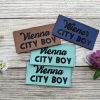 Label "Cityboy" mit Wunschtext 2 Cityboy Lederlabel