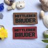 Lederlabel mittlerer Bruder