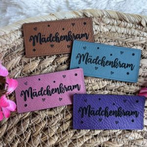 Kunstlederlabel "Mädchenkram"