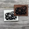 Kunstlederlabel "Mischwagen" 2 Label Mischwagen, Baufahrzeug, Baustelle