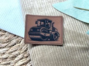 Kunstlederlabel "Straßenwalze"