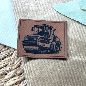 Kunstlederlabel "Straßenwalze"