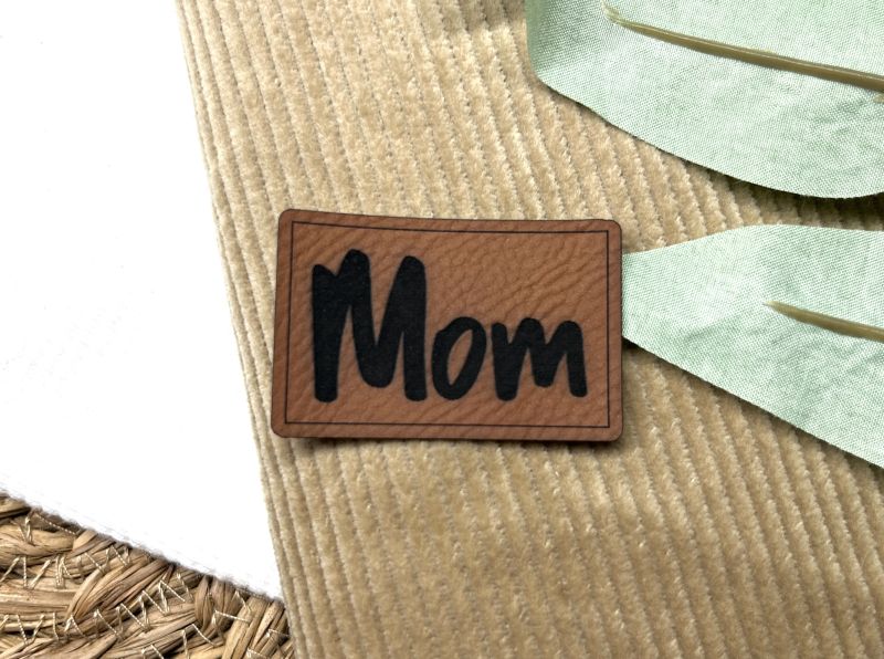 Lederlabel "Mom" 1 Lederlabel Mom Dad Mini