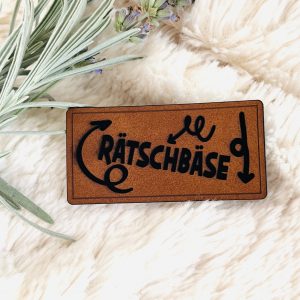 Label Lederlabel Rätschbäse Patch, Lederpatch