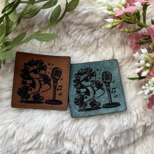 singendes Einhorn Label Lederlabel Kunstlederlabel