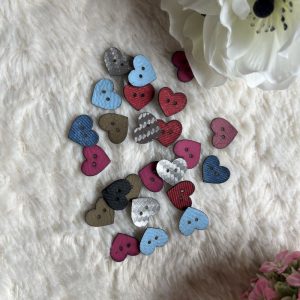Herzknöpfe Leder