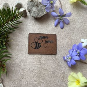 Kunstlederlabel Biene