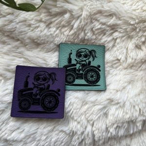 Lederlabel cooles Trtaktormäderl Traktor