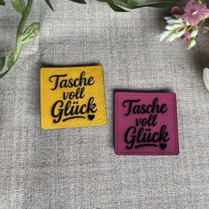 Lederlabel "Tasche voll Glück"