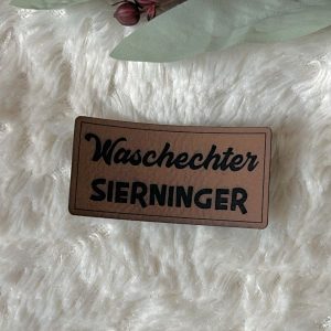 Lederlabel waschecht