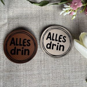 Lederlabel Tasche alles drin