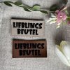 Lederlabel Lieblingsbeutel