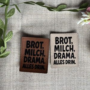 Lederlabel Brot Milch Drama Tasche shoppen