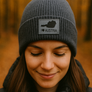 Alternative view of Lederlabel "I love Austria"