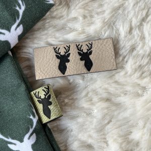 Stritzikistl Lederlabels 33 Nahtlabel hirsch