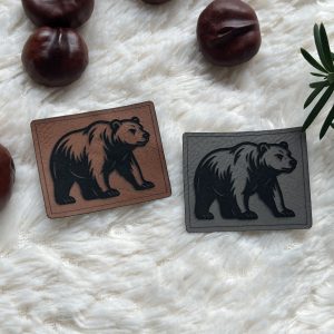 Lederlabel Braunbär