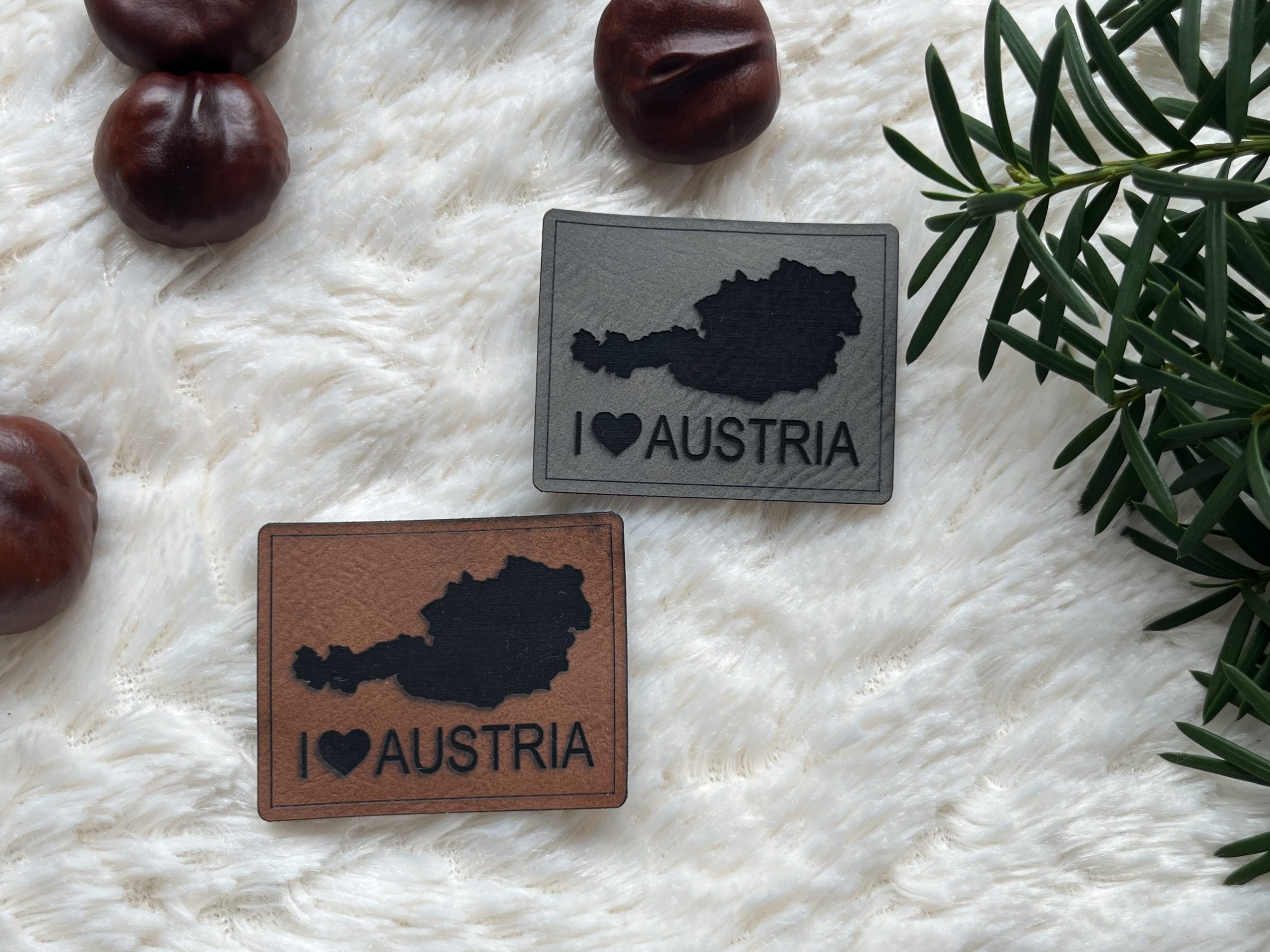 Lederlabel "I love Austria" 1 I love austria