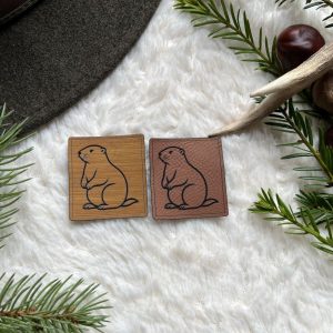 Lederlabel Murmeltier