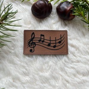 Lederlabel Noten, Notenschlüssel