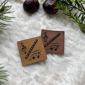 Lederlabel Querflöte