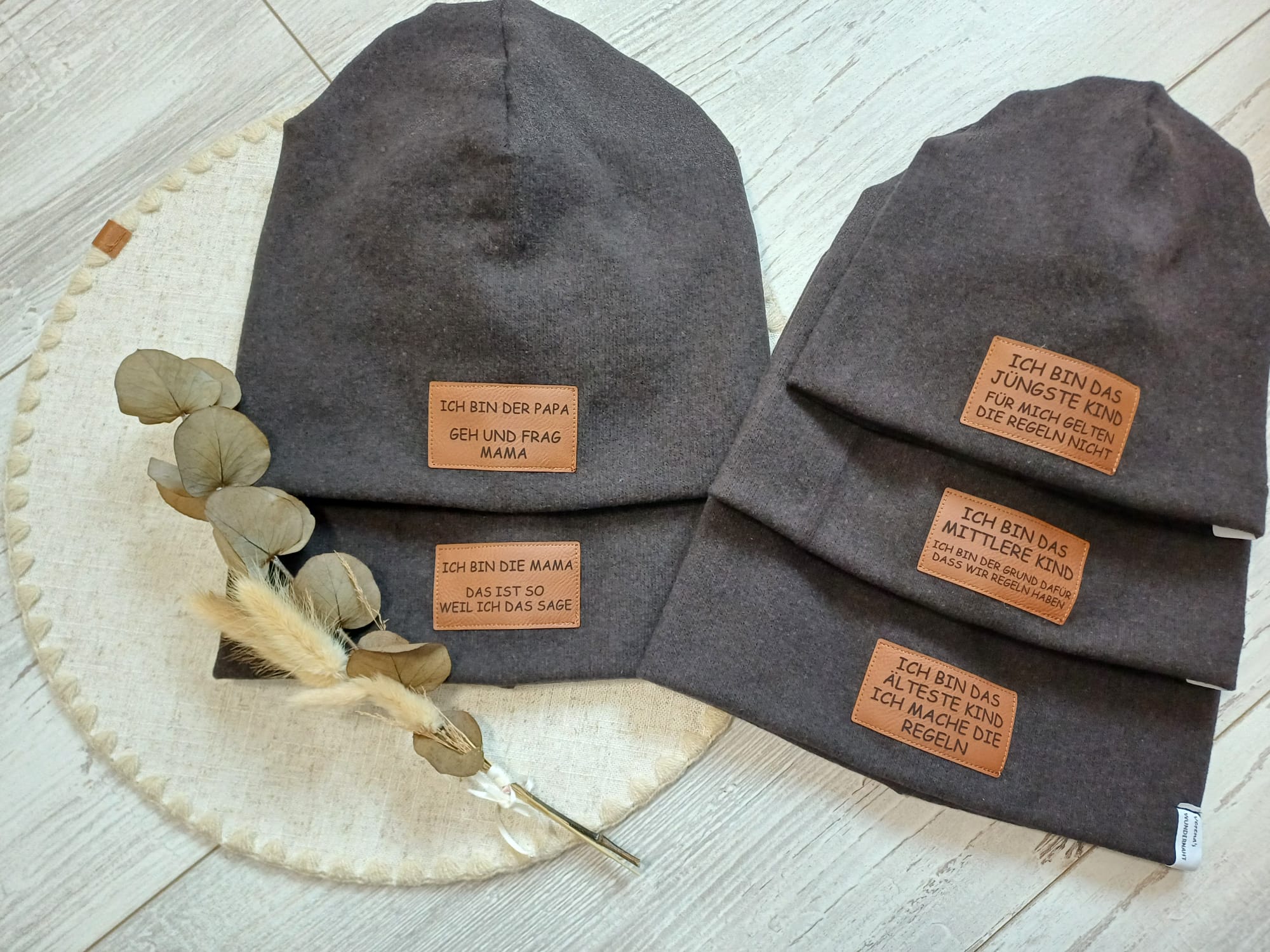 Lederlabel "Ich bin"