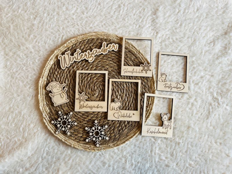 Flatlay Fotodeko Set „Winterzauber" 1 Flatlay Deko Winter