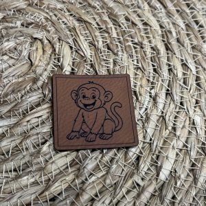 Lederlabel Affe