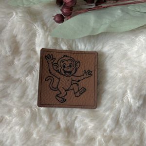 Lederlabel Affe